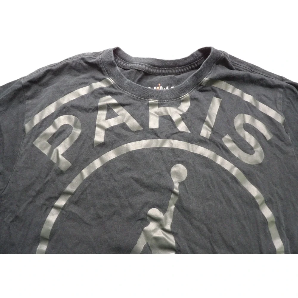 Jordan PSG Paris Saint Germain Jumpman Shirt Cotton Men L Black Graphic Tee